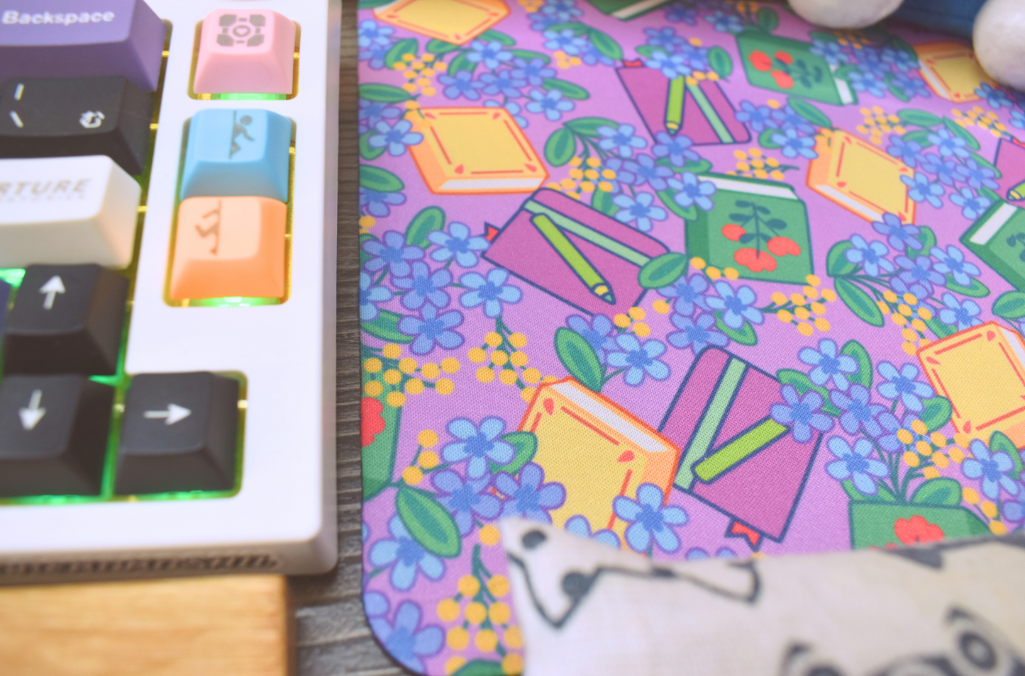 Library Violet Spring Bloom Mouse Pad