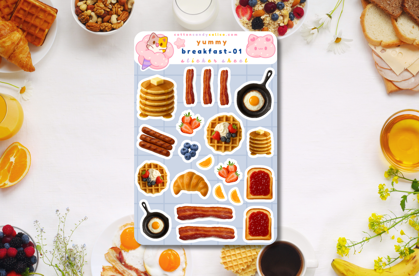 Yummy Breakfast 01 Sticker Sheet
