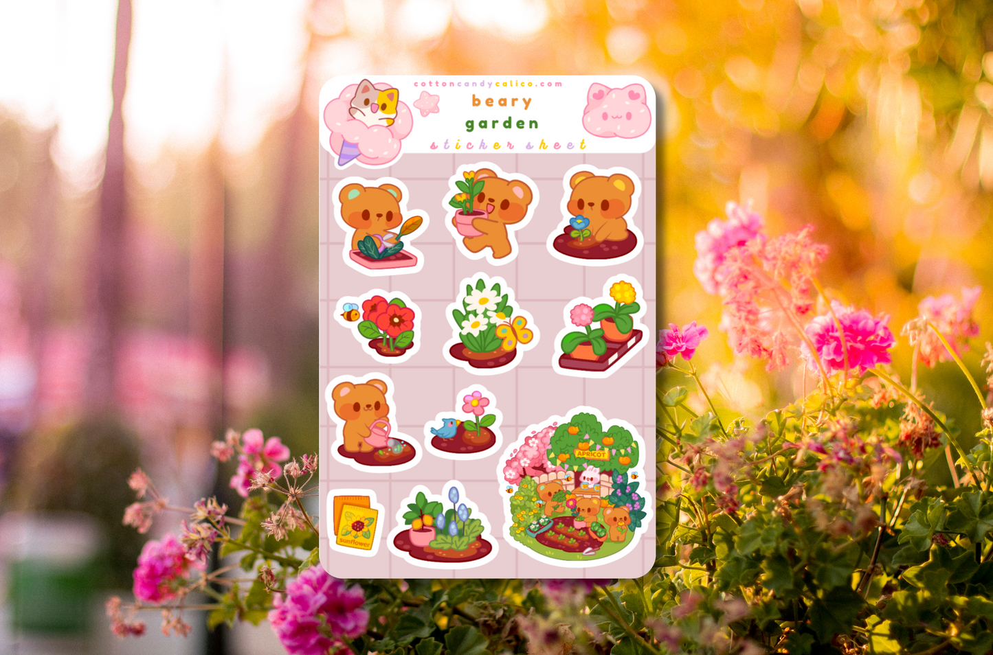 Beary Garden Sticker Sheet