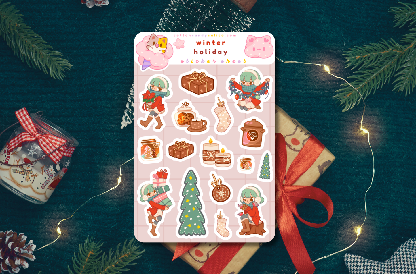 Winter Holiday Sticker Sheet