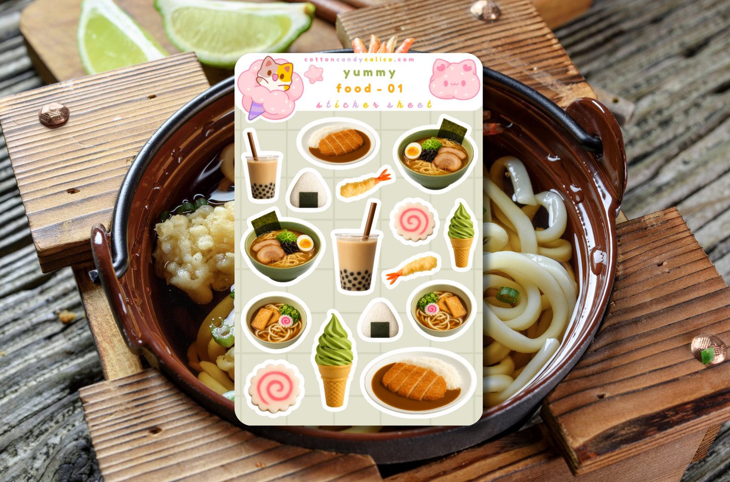 Yummy Food 01 Sticker Sheet