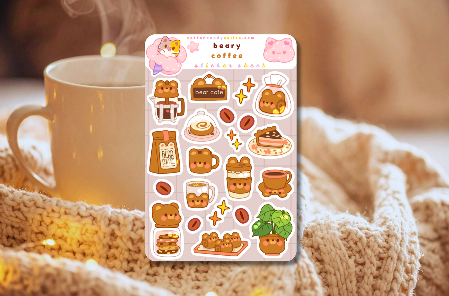Beary Coffee Sticker Sheet