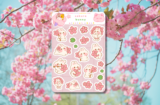 Sakura Bunny Sticker Sheet