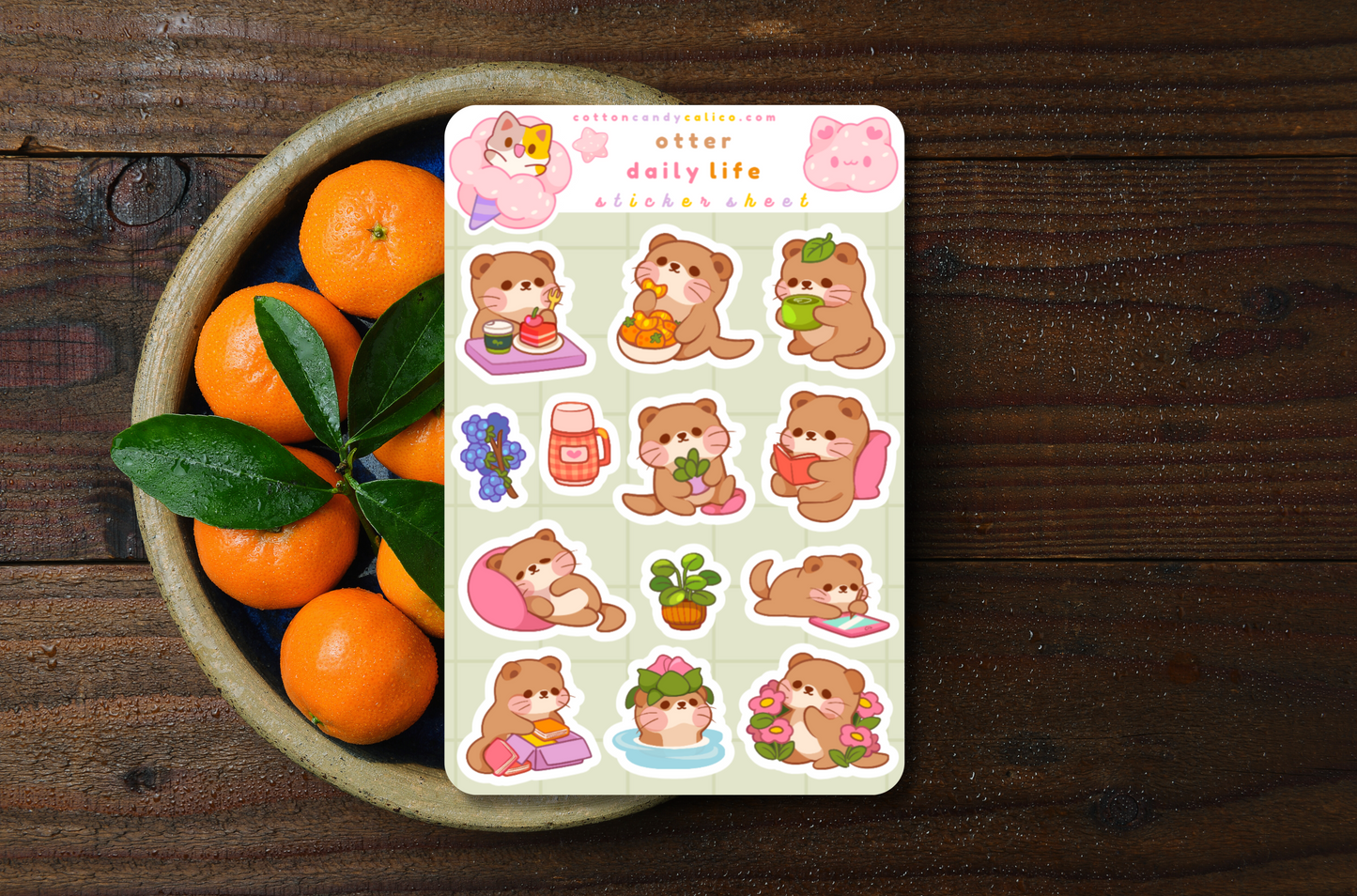 Otter Daily Life Sticker Sheet