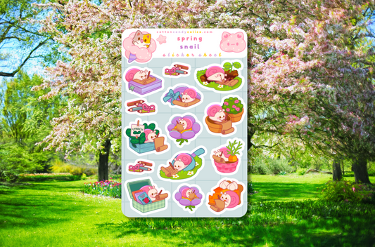 Spring Snail Sticker Sheet