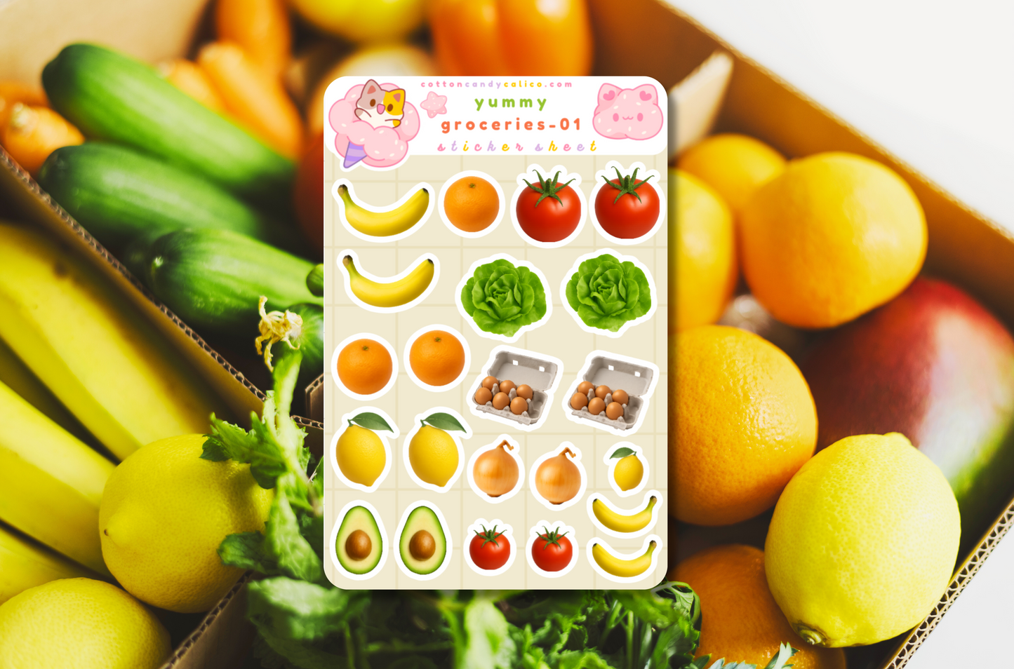 Yummy Groceries 01 Sticker Sheet
