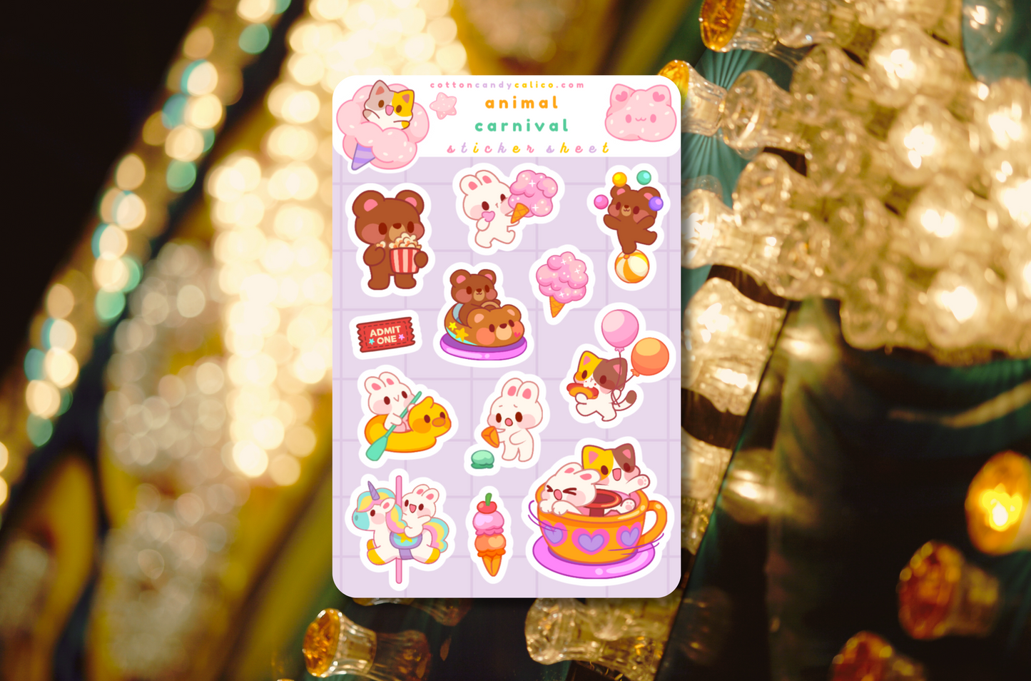 Animal Carnival Sticker Sheet