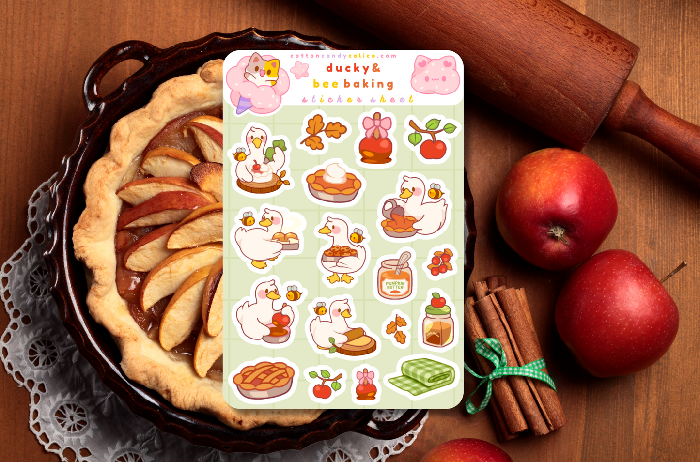 Ducky and Bee Baking Sticker Sheet