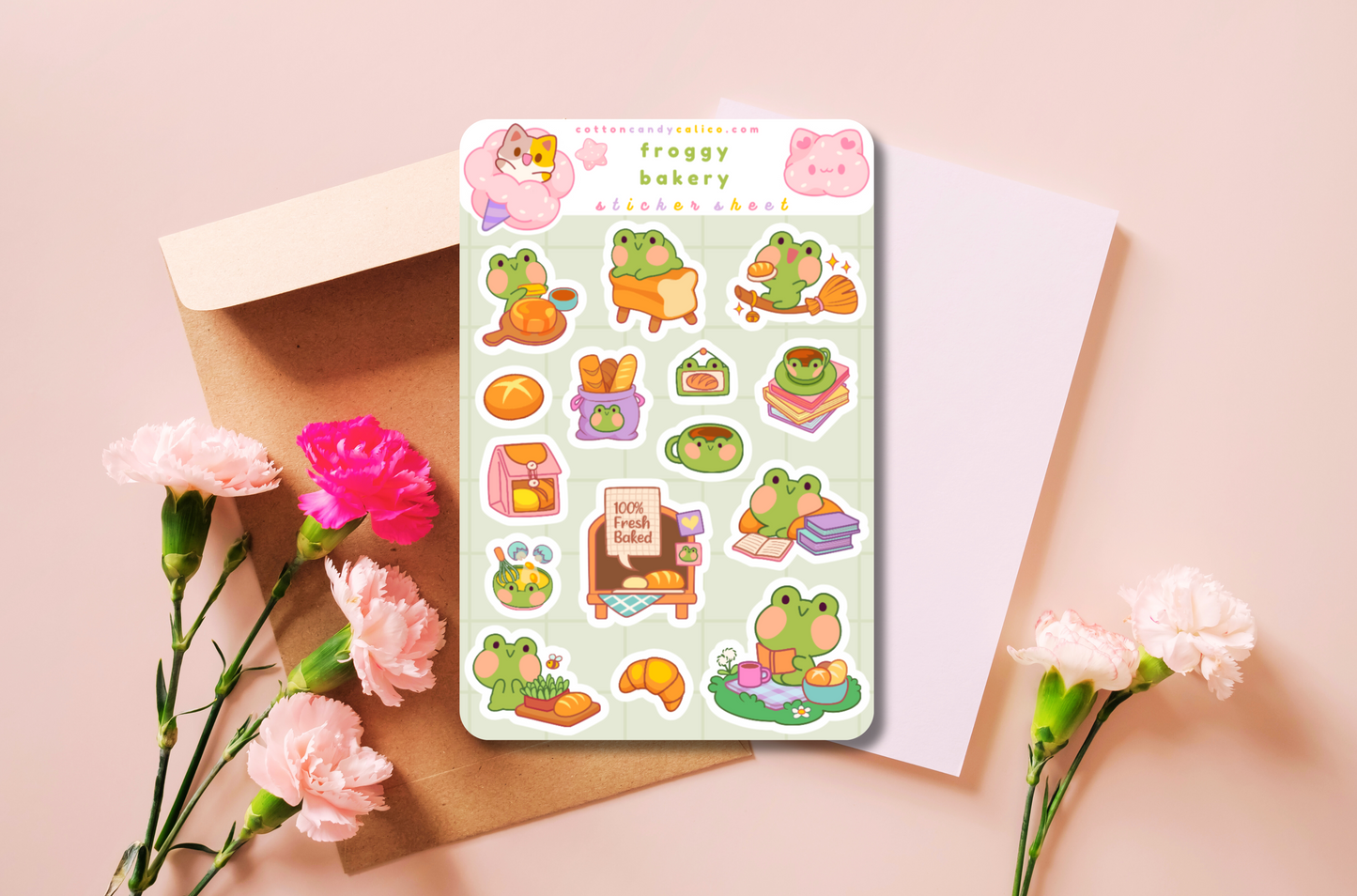 Froggy Bakery Sticker Sheet