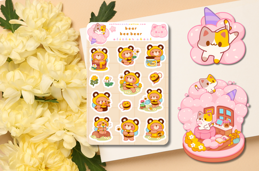 Bear Bee Bear Sticker Sheet