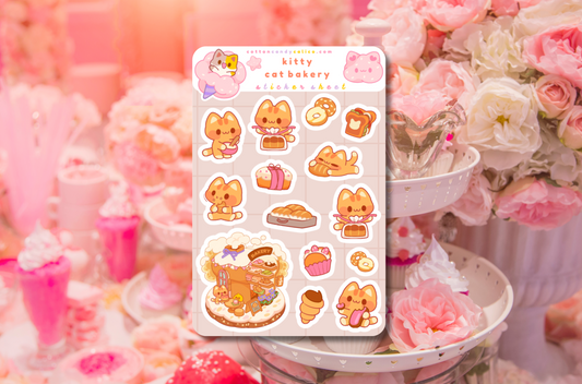 Kitty Cat Bakery Sticker Sheet