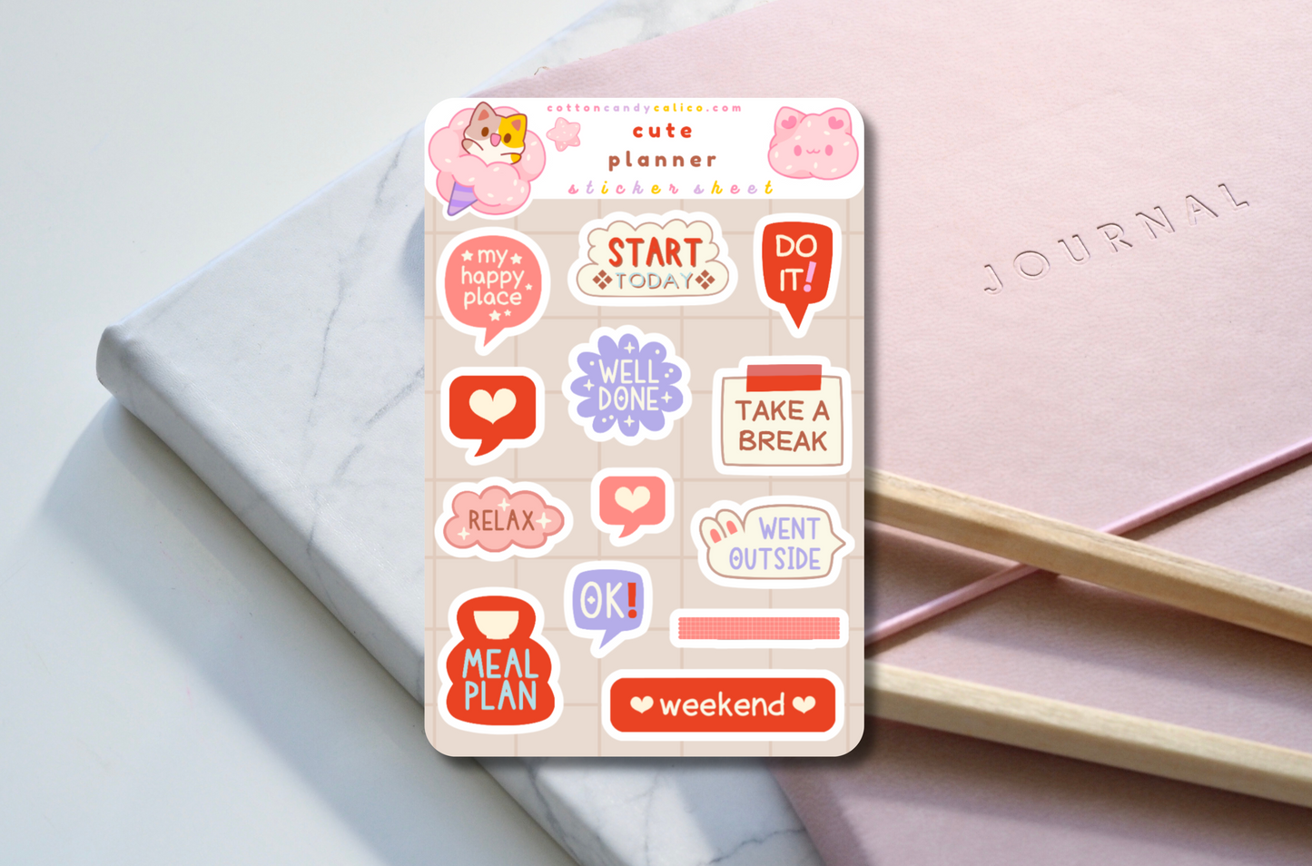 Cute Planner Sticker Sheet (1/4)