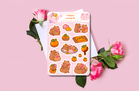 Cappy Couple Sticker Sheet