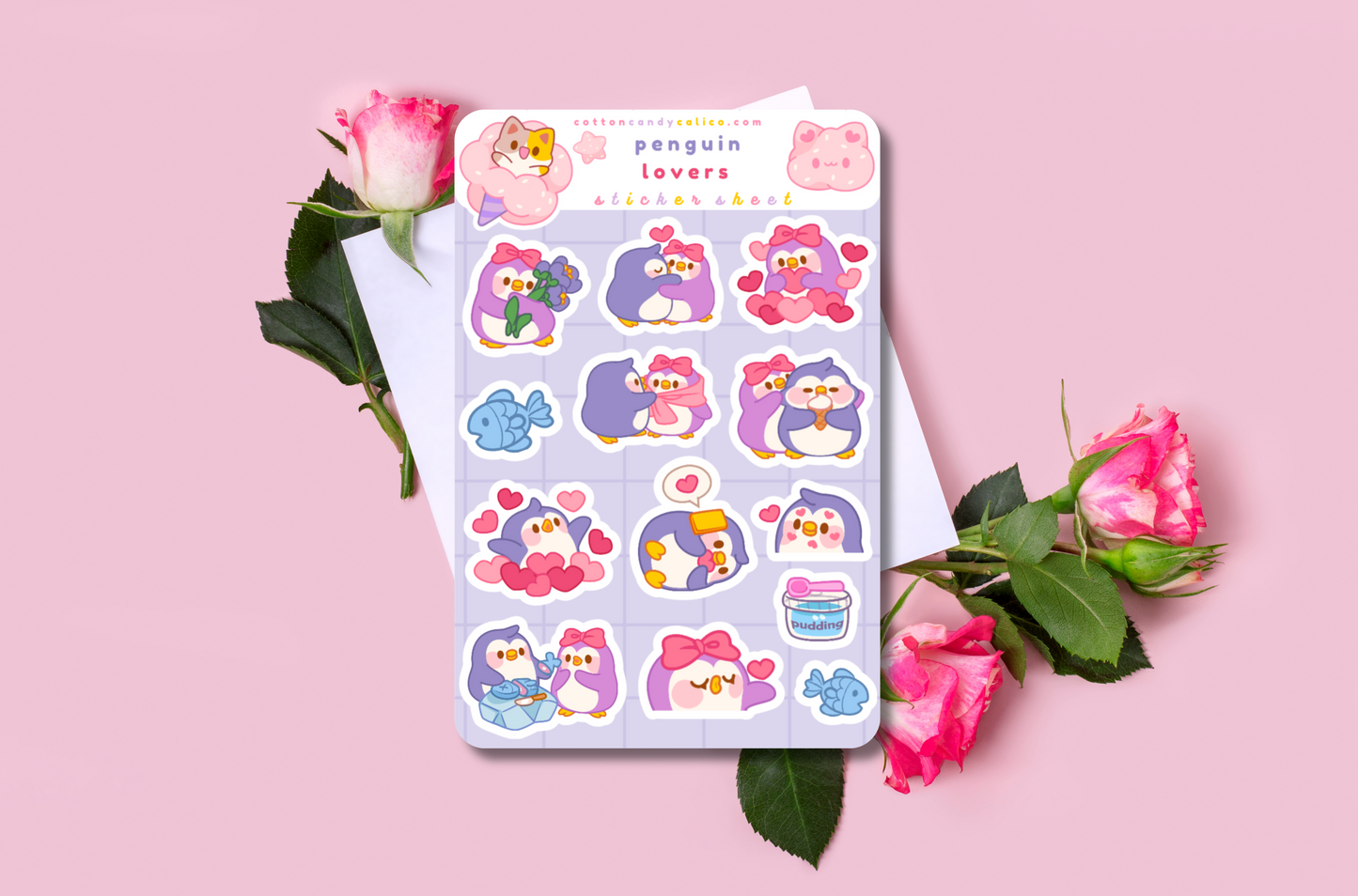 Penguin Lovers Sticker Sheet