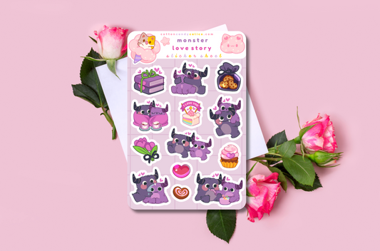 Monster Love Story Sticker Sheet