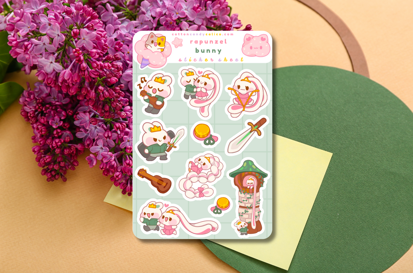 Rapunzel Bunny Sticker Sheet