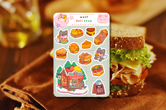 Wolf Deli Shop Sticker Sheet