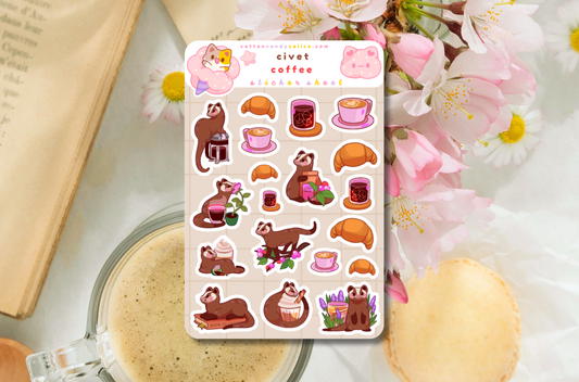 Civet Coffee Sticker Sheet