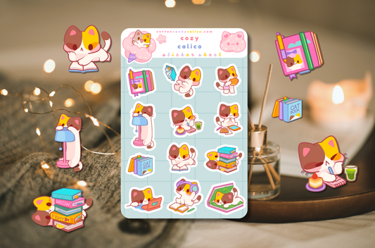 Cozy Calico Sticker Sheet