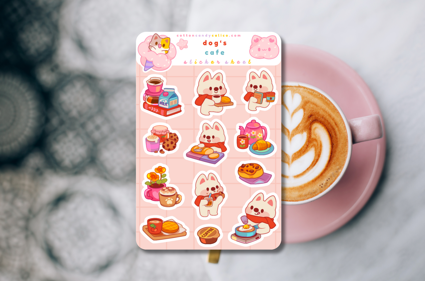 Dog's Cafe Sticker Sheet