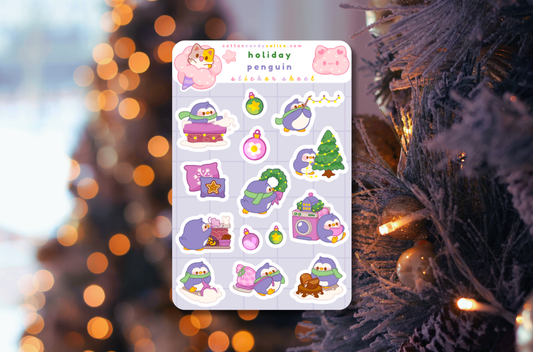 Holiday Penguin Sticker Sheet
