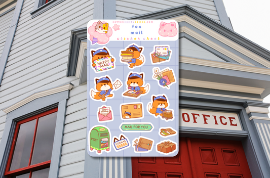 Fox Mail Sticker Sheet