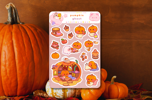 Pumpkin Ghost Sticker Sheet