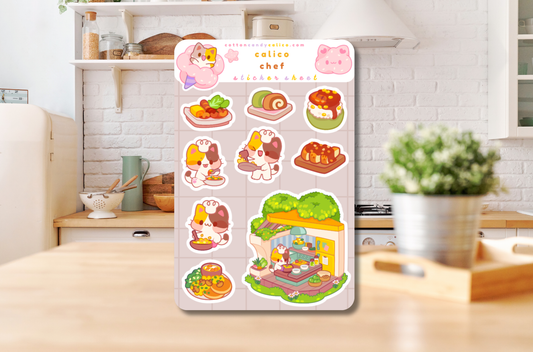 Calico Chef Sticker Sheet
