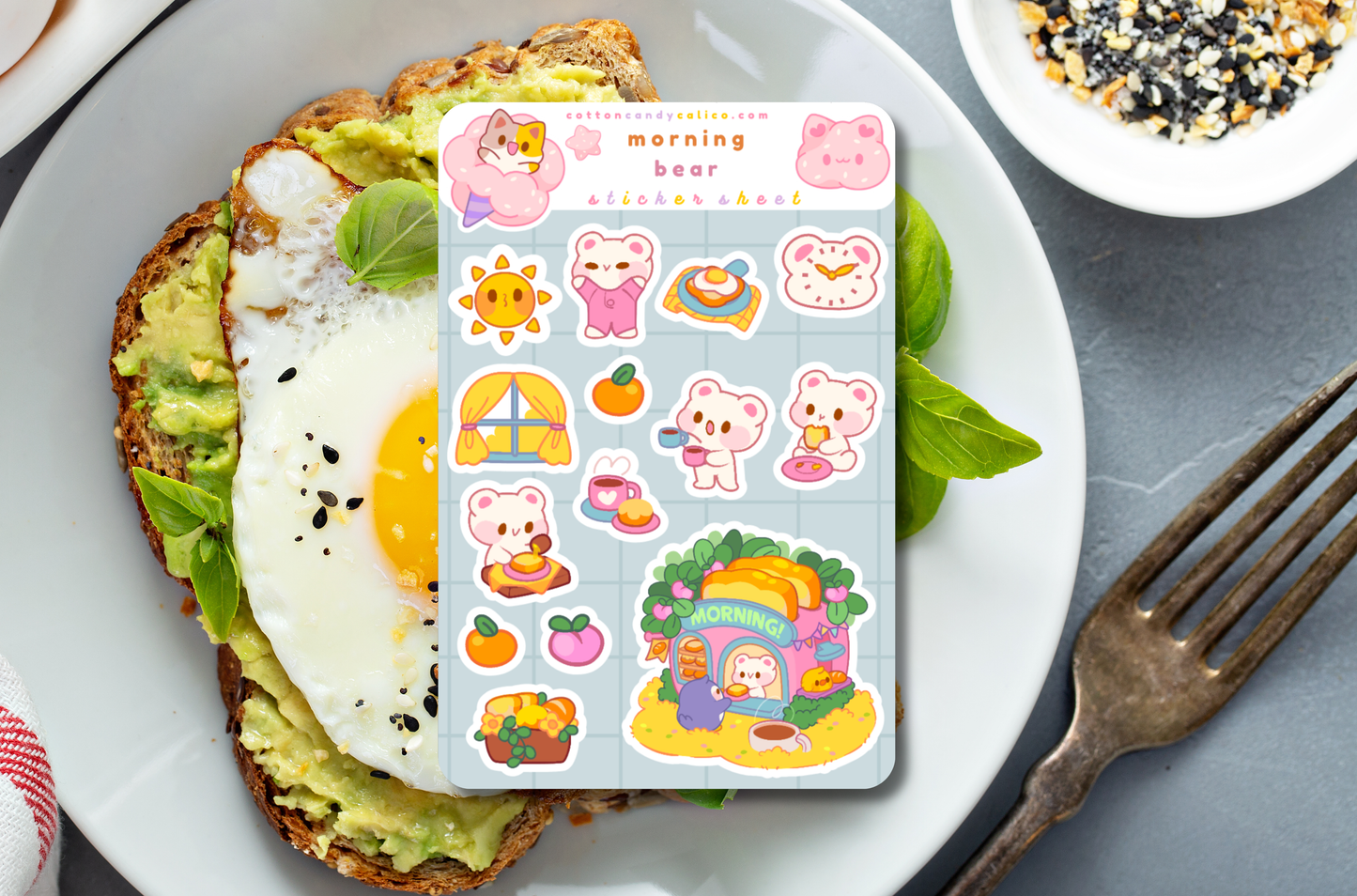 Morning Bear Sticker Sheet