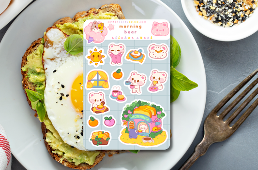 Morning Bear Sticker Sheet