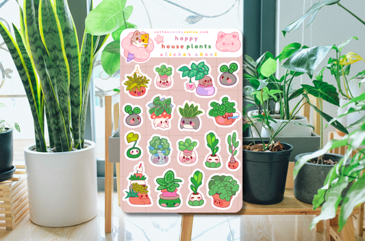Happy House Plants Sticker Sheet
