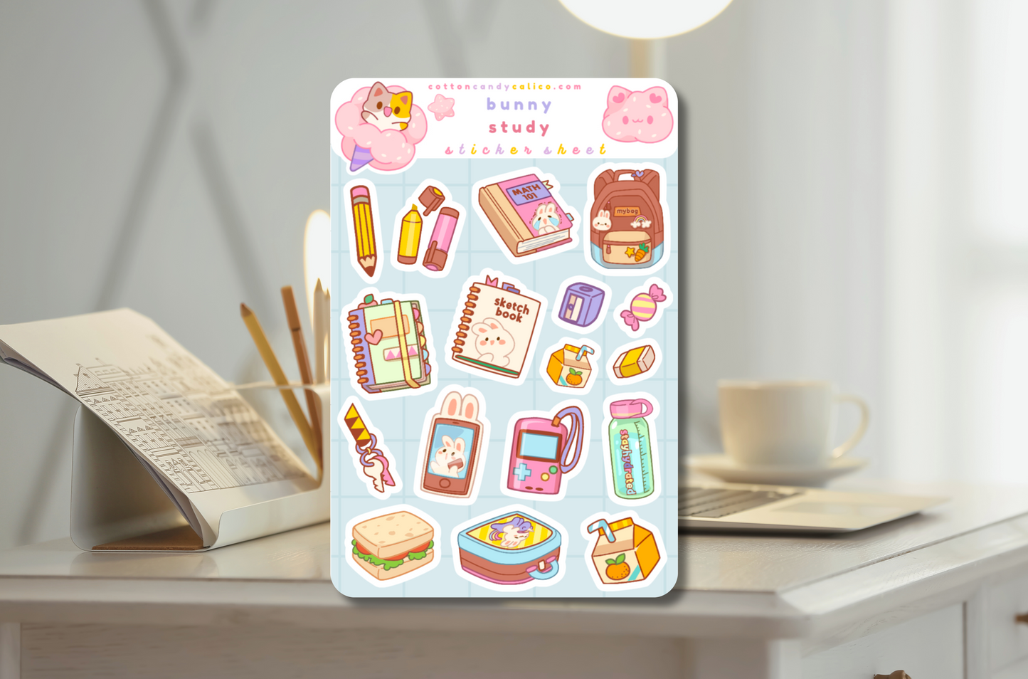 Bunny Study Sticker Sheet