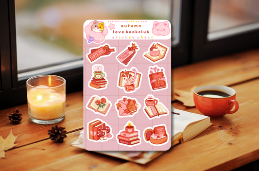 Autumn Love Bookclub Sticker Sheet