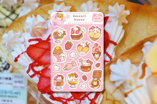 Dessert Bunny Sticker Sheet
