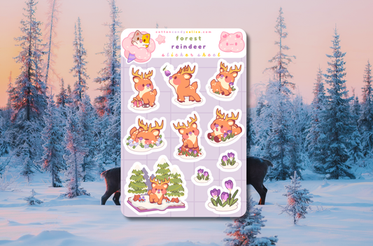 Forest Reindeer Sticker Sheet