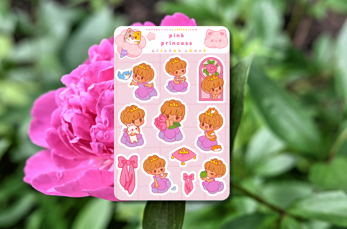 Pink Princess Sticker Sheet