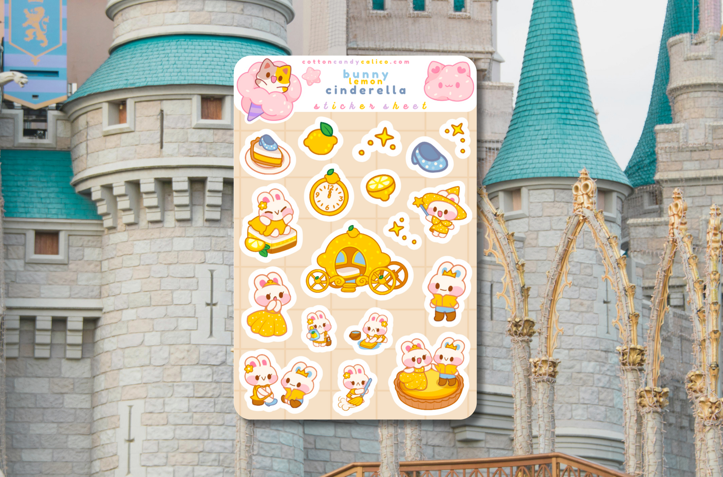 Bunny Lemon Cinderella Sticker Sheet