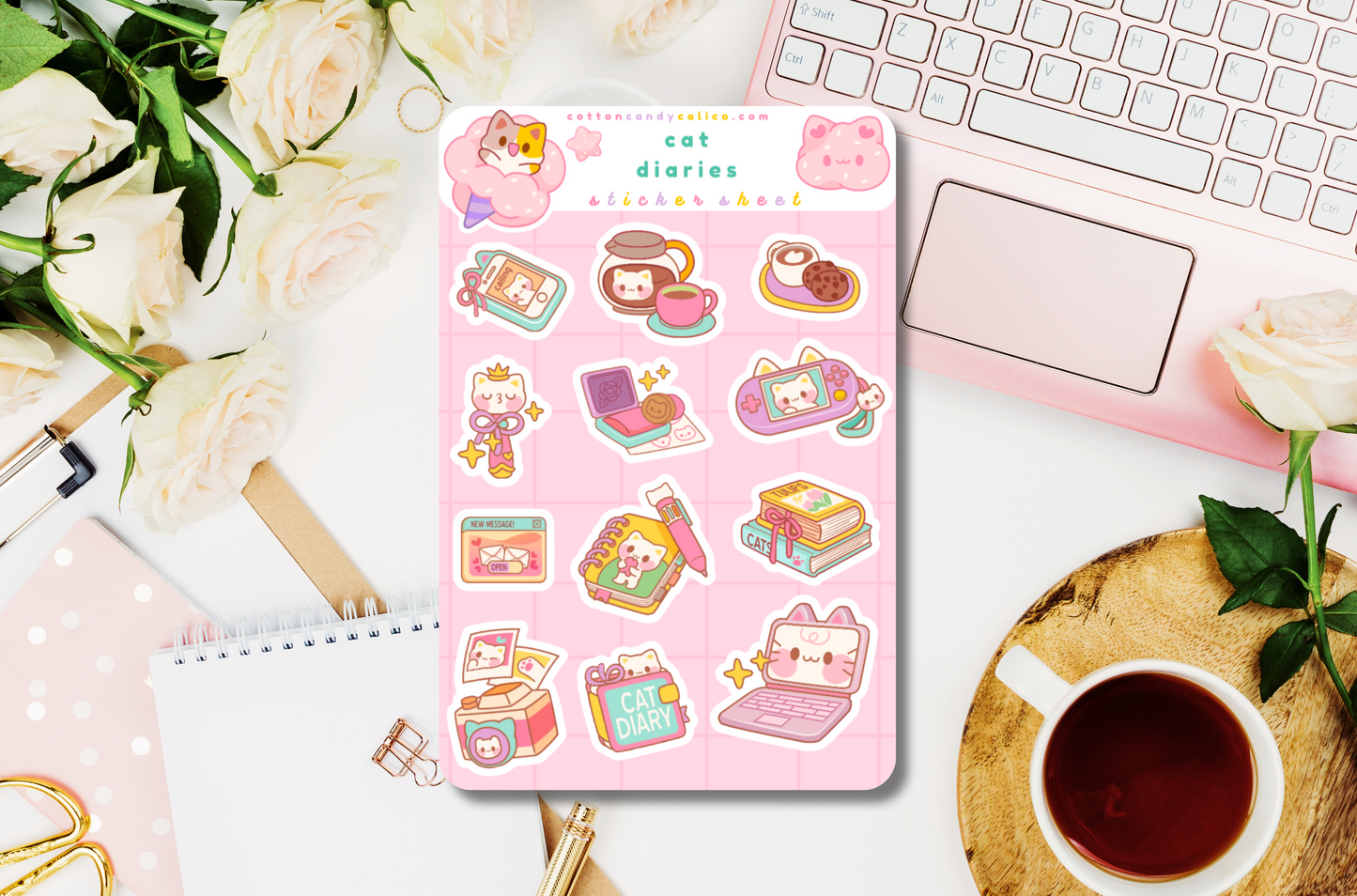 Cat Diaries Sticker Sheet