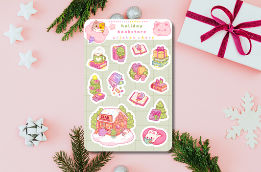 Holiday Bookstore Sticker Sheet