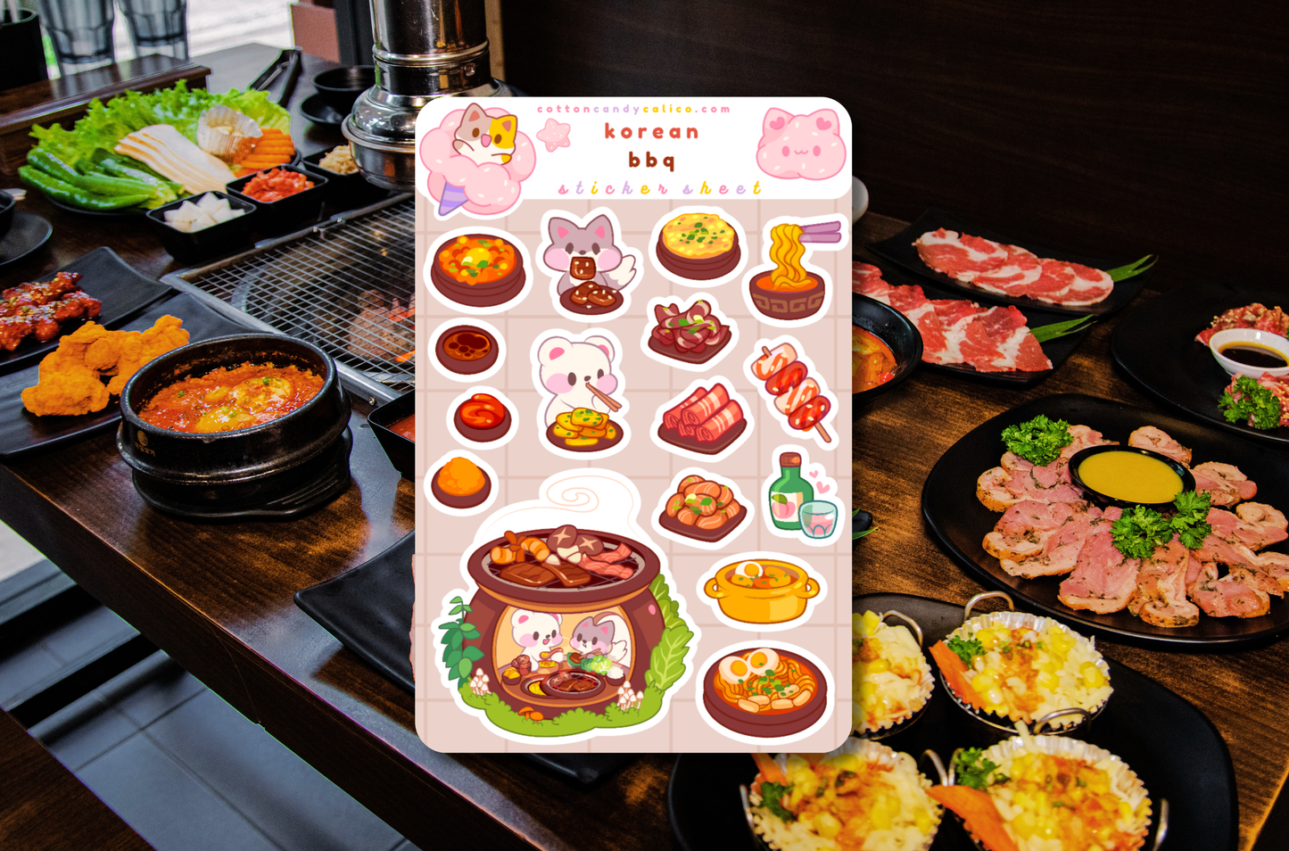 Korean BBQ Sticker Sheet