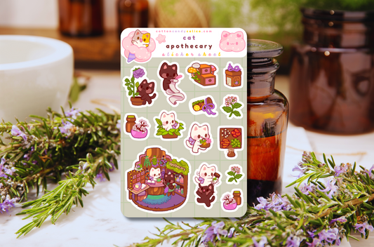 Cat Apothecary Sticker Sheet