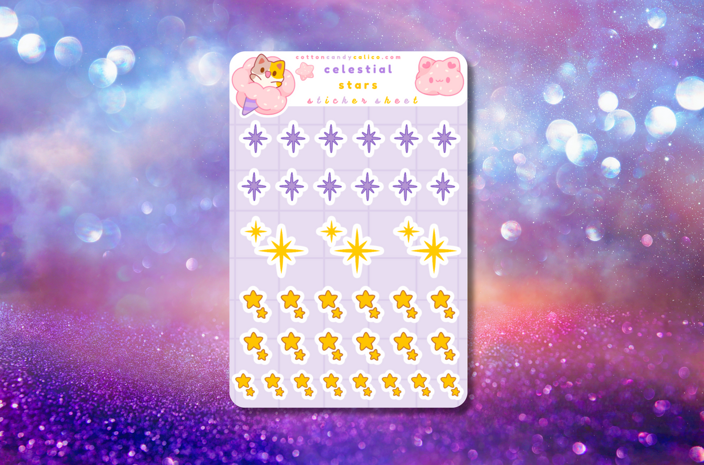 Celestial Stars Sticker Sheet