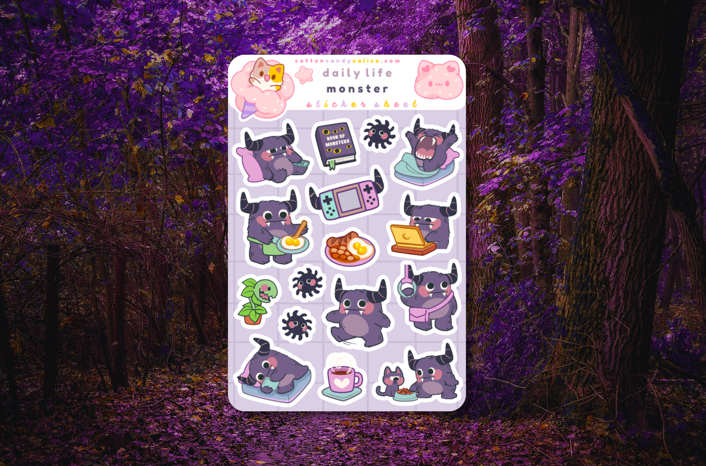 Daily Life Monster Sticker Sheet