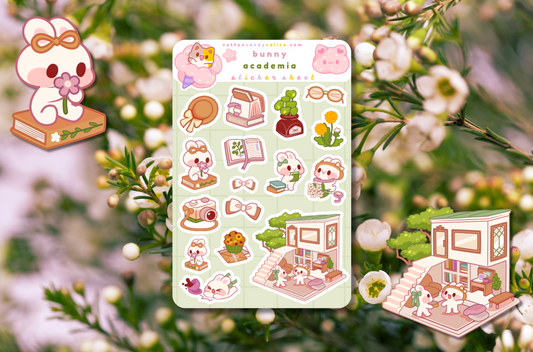 Bunny Academia Sticker Sheet