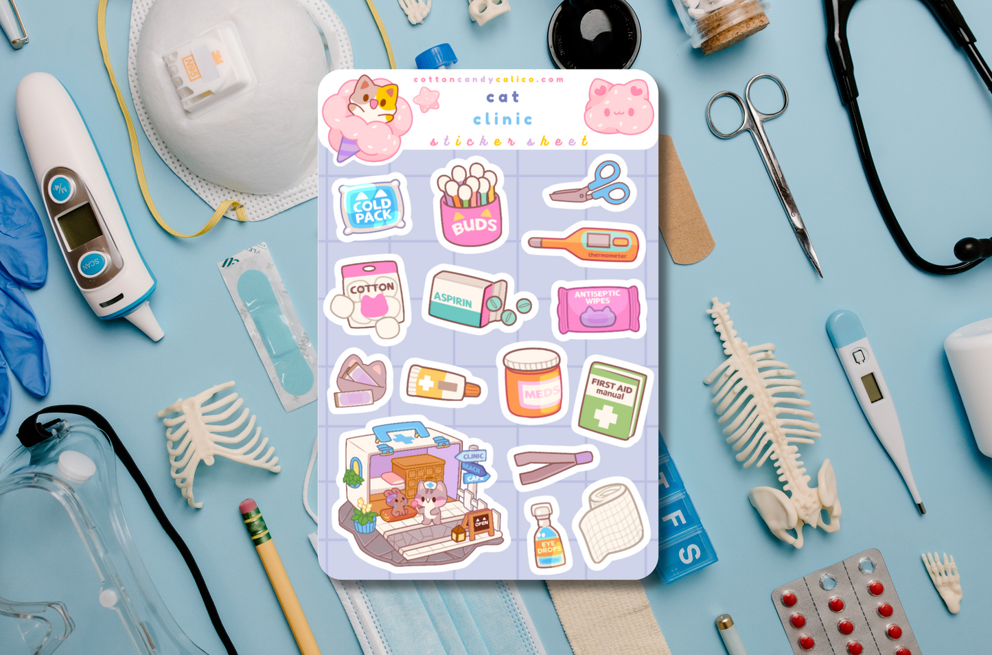 Cat Clinic Sticker Sheet