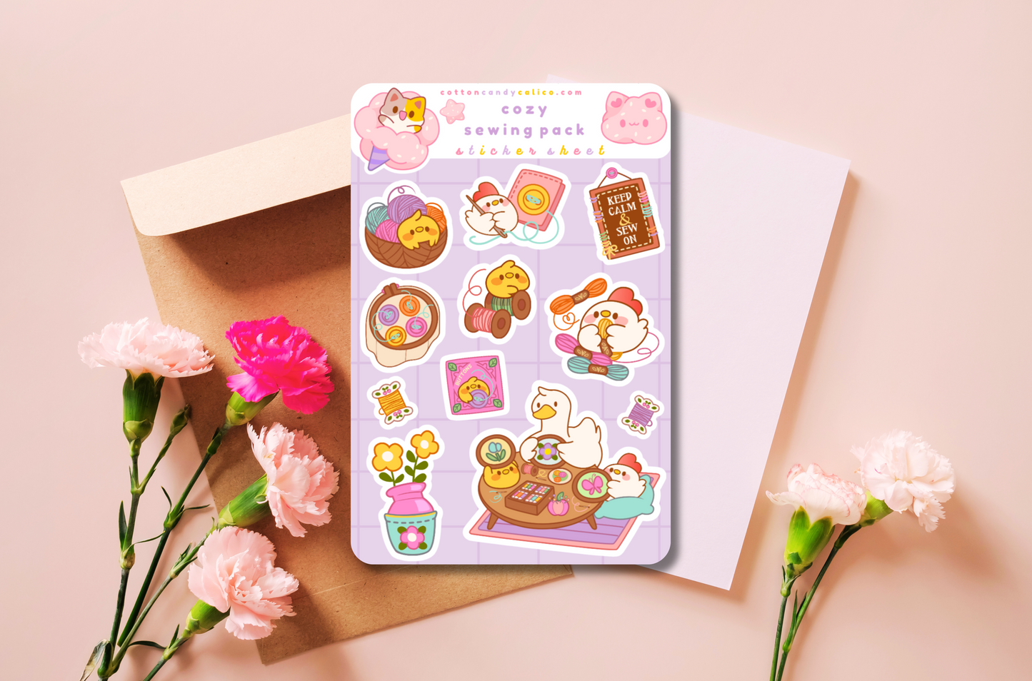 Cozy Sewing Pack Sticker Sheet (2/2)