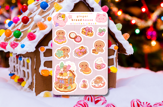 Gingerbread House Sticker Sheet